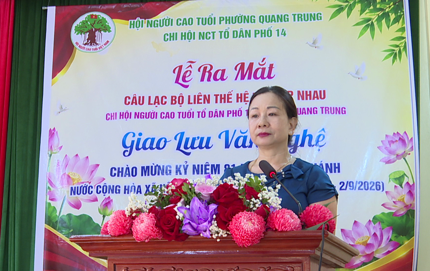 Bà Lê Thị Châm phát biểu