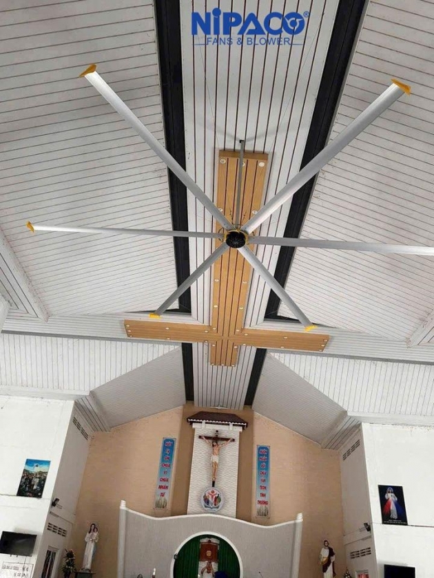 Quạt trần công nghiệp HVLS Nipaco Nghĩa Phát: Đột phá làm mát không gian rộng, tối ưu chi phí vận hành Quạt trần công nghiệp HVLS Nipaco Nghĩa Phát: Đột phá làm mát không gian rộng, tối ưu chi phí vận hành
