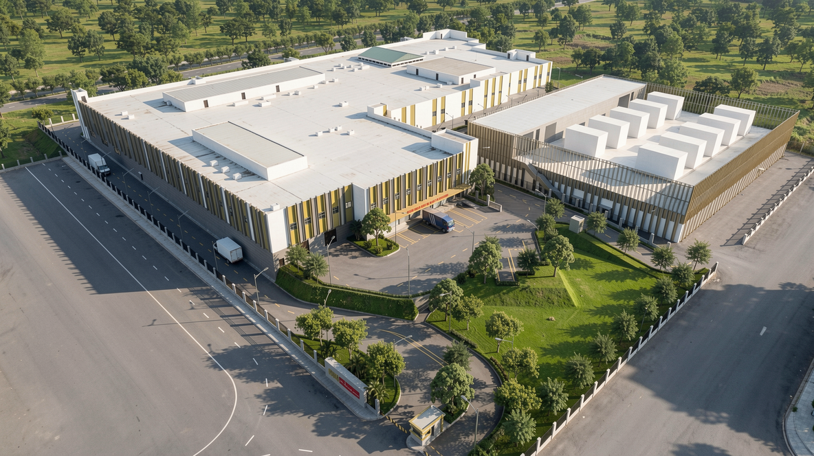 Phối cảnh Nhà máy Suất ăn Hàng không Phú Quốc với quy mô 33.500 m2. Phối cảnh Nhà máy Suất ăn Hàng không Phú Quốc với quy mô 33.500 m2.