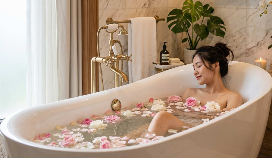 Ngâm bồn tắm massage: cách thư giãn giúp đỡ đau mỏi và ngủ ngon hơn     Ngâm bồn tắm massage cùng gia đình – cách thư giãn quen thuộc sau một ngày dài.  Ngâm mình trong nước ấm có mắt sục massage là cách thư giãn được nhiều gia đình chọn cho cuối ngày. Với n