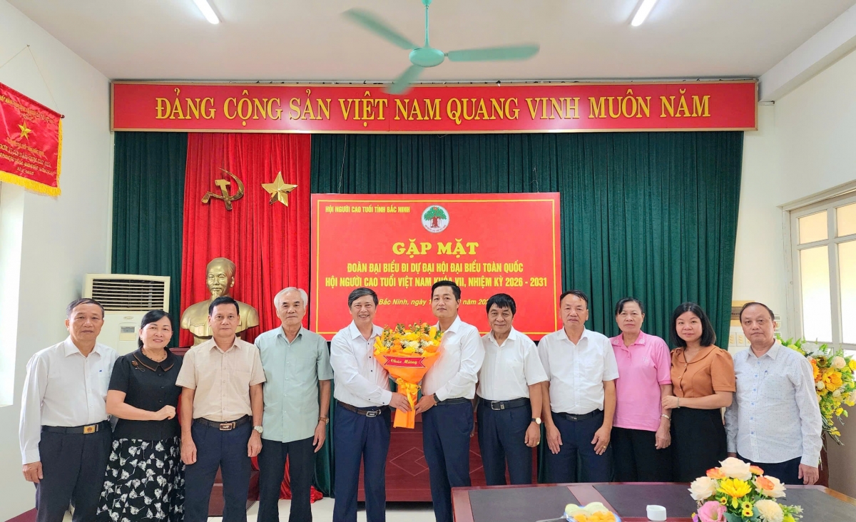 Bắc Ninh: Gặp mặt Đoàn đại biểu dự Đại hội VII Hội NCT Việt Nam