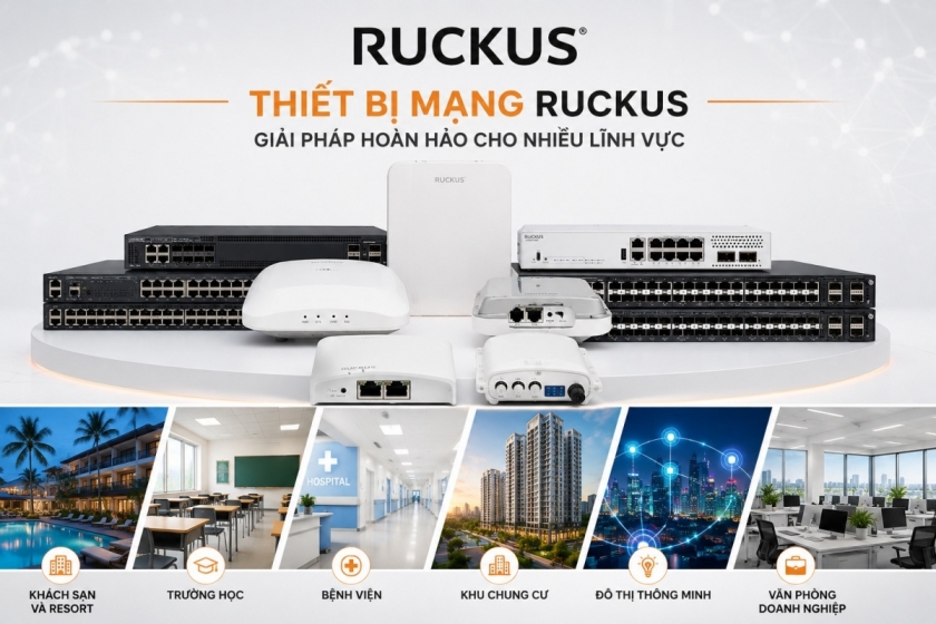 Thiết bị mạng RUCKUS giải pháp hoàn hảo cho mọi công trình