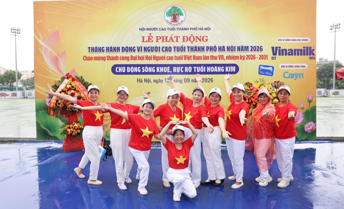 Hà Nội: Hơn 2.000 NCT lan tỏa thông điệp chủ động sống khỏe, rực rỡ tuổi hoàng kim