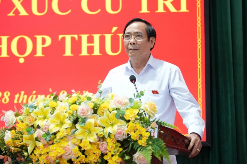 Đồng chí Nguyễn Thanh Bình - Chủ tịch Hội Người cao tuổi Việt Nam tiếp thu, giải trình một số kiến nghị của cử tri.