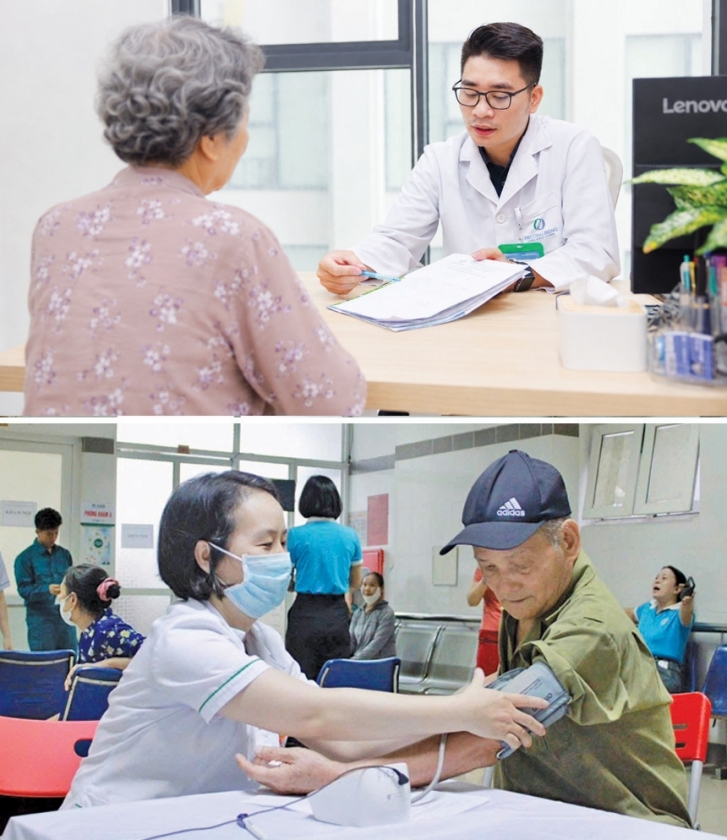 Bộ Y tế đề xuất trang bị kiến thức, kỹ năng chuẩn bị cho tuổi già đối với người từ 40 tuổi trở lên. Ảnh Bệnh viện Đa khoa Đông Anh.