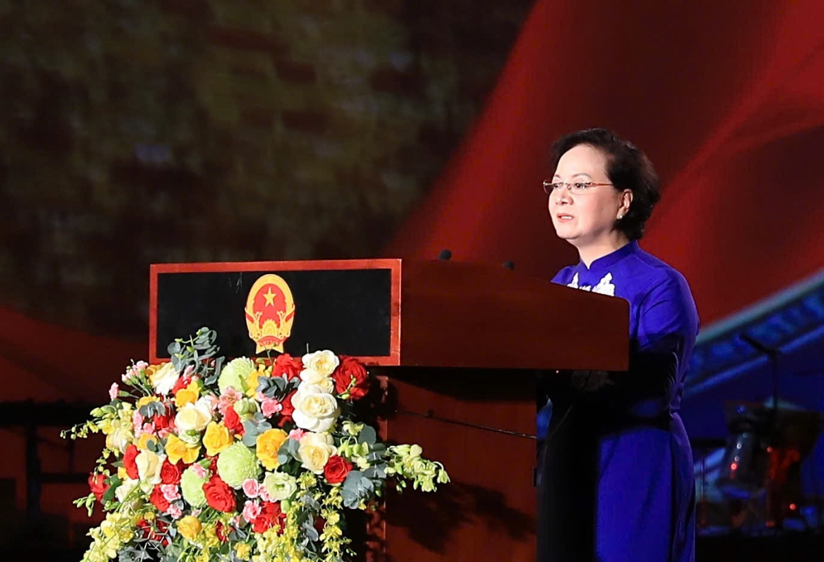 Phó Thủ tướng Chính phủ Phạm Thị Thanh Trà phát biểu tại buổi Lễ