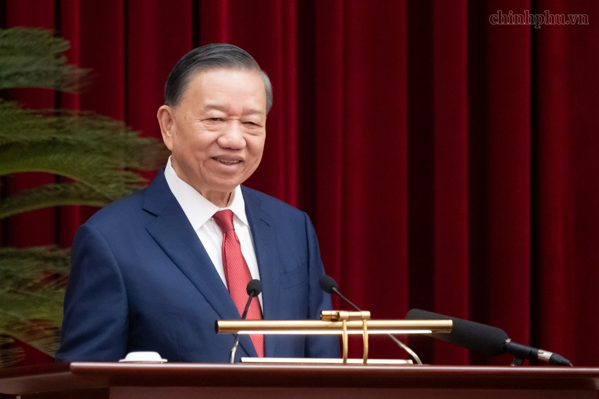 Tổng Bí thư, Chủ tịch nước Tô Lâm phát biểu bế mạc Hội nghị - Ảnh: chinhphu.vn/Nhật Bắc