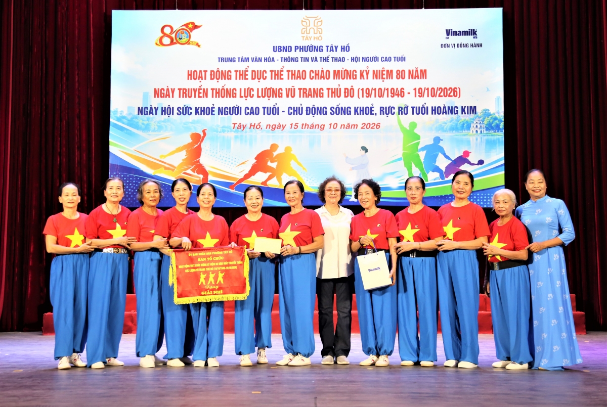 Rộn ràng ngày hội chăm sóc sức khỏe của NCT phường Tây Hồ Rộn ràng ngày hội chăm sóc sức khỏe của NCT phường Tây Hồ