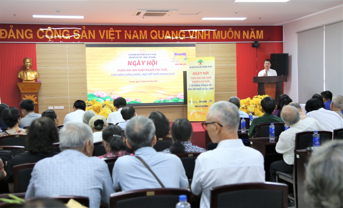 Rộn ràng ngày hội chăm sóc sức khỏe của NCT phường Tây Hồ Rộn ràng ngày hội chăm sóc sức khỏe của NCT phường Tây Hồ
