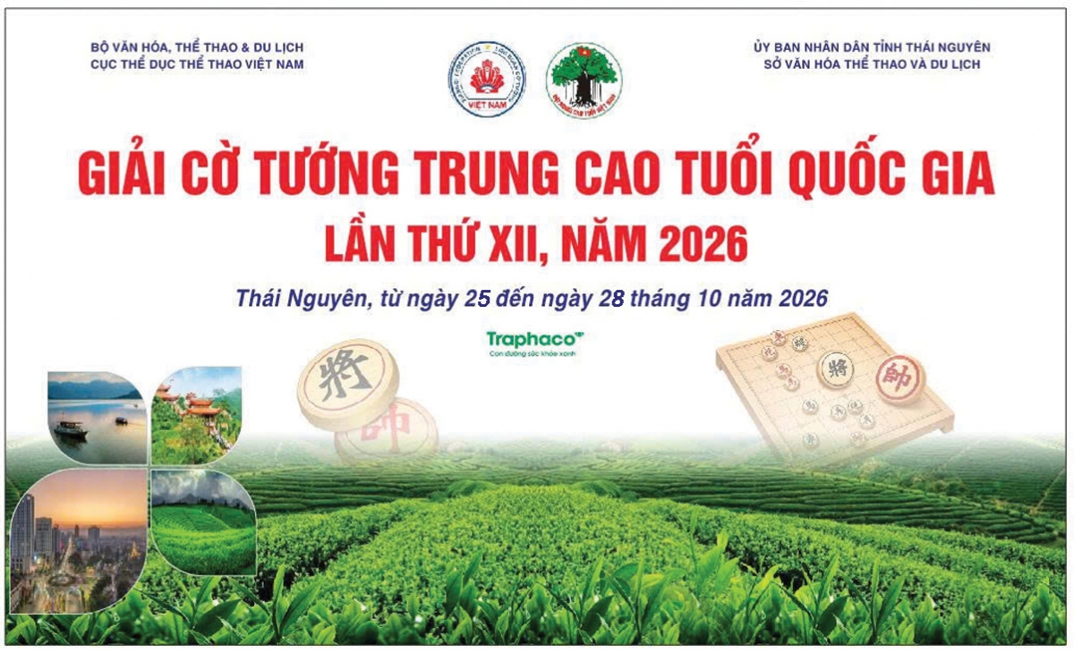 Thái Nguyên đăng cai Giải Cờ tướng Trung cao tuổi quốc gia 2026