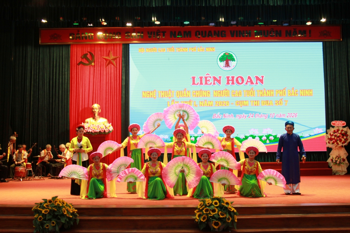 TP Bắc Ninh: Sôi nổi Liên hoan Nghệ thuật quần chúng người cao tuổi tại Cụm thi đua số 7