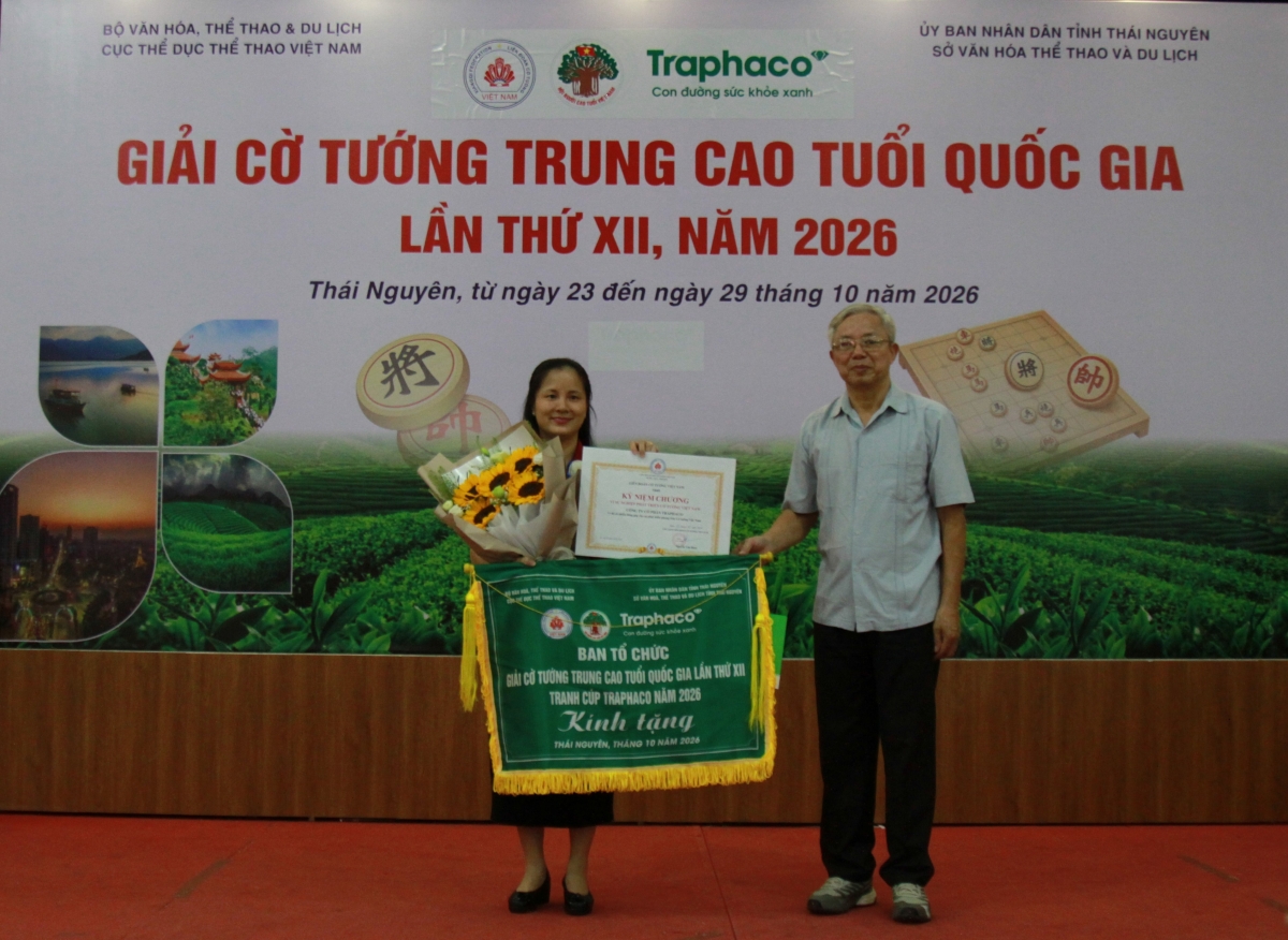 Gần 200 kỳ thủ tranh tài tại Giải Cờ tướng trung cao tuổi quốc gia năm 2026