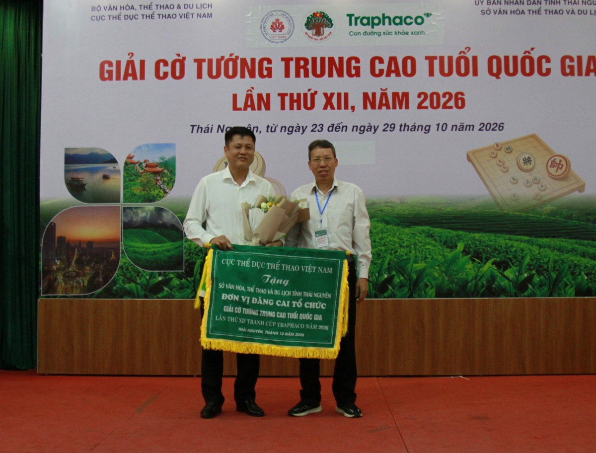 Gần 200 kỳ thủ tranh tài tại Giải Cờ tướng trung cao tuổi quốc gia năm 2026