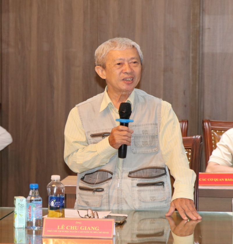 Ông Lê Chu Giang, Phó Chủ tịch Hội Người cao tuổi TP Hồ Chí Minh Ông Lê Chu Giang, Phó Chủ tịch Hội Người cao tuổi TP Hồ Chí Minh