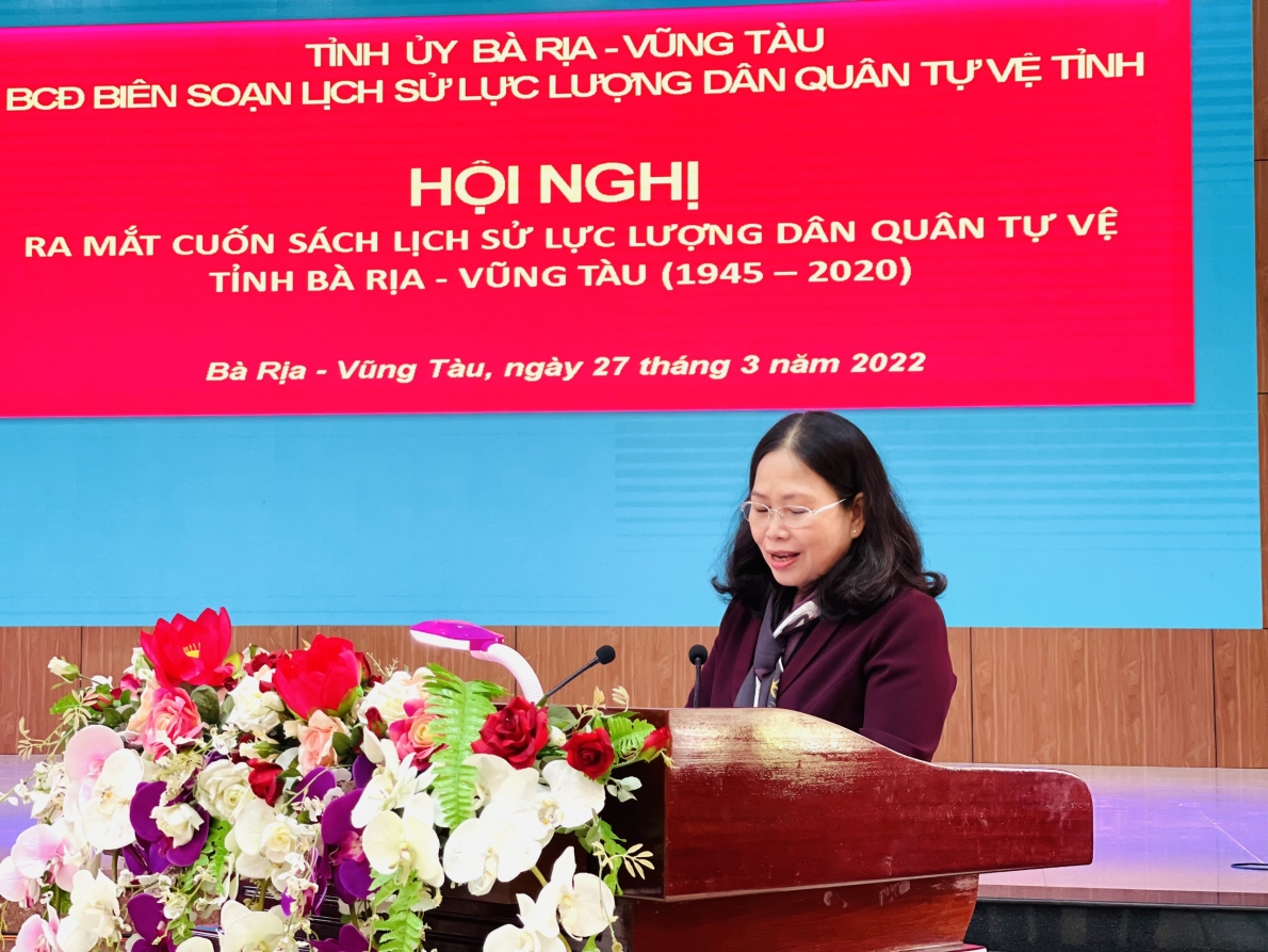 Tỉnh ủy Bà Rịa - Vũng Tàu: Ra mắt cuốn Lịch sử lực lượng Dân Quân tự vệ  giai đoạn (1945-2020)