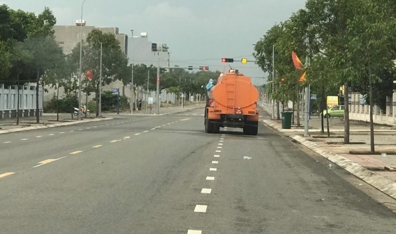 Đường phố thành phố Bà Rịa những ngày đầu ngày thực hiện Chỉ thị 16
