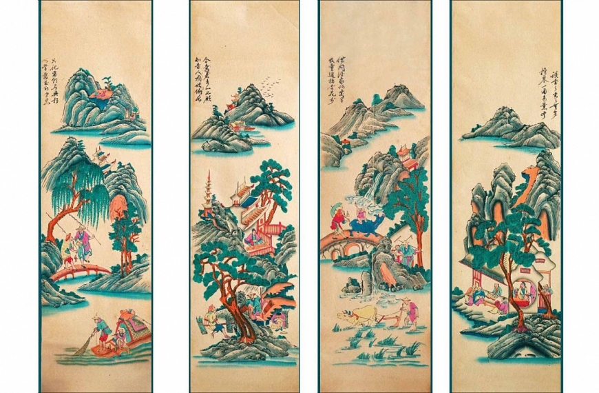 Du Xuân, ngắm tranh dân gian tứ bình, hiểu thêm về văn hóa dân tộc