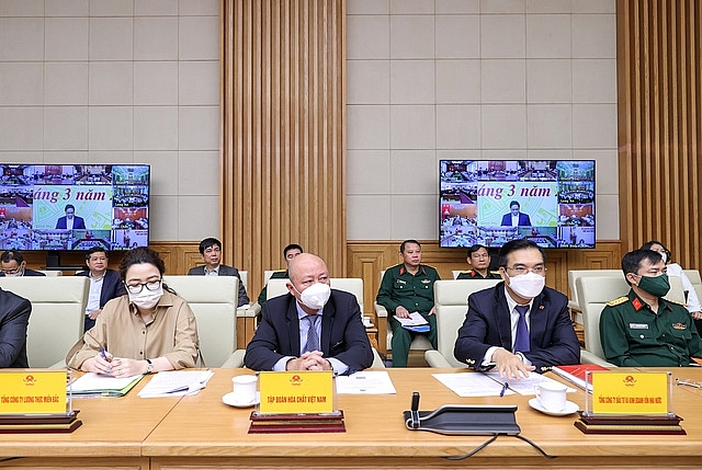 Các đại biểu dự Hội nghị tại điểm cầu Hà Nội. Ảnh VGP/Nhật Bắc