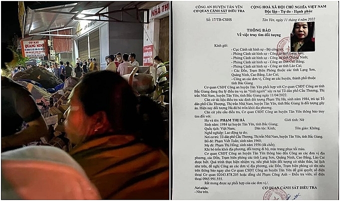 Bắc Giang: Truy tìm nghi phạm sát hại chủ cửa hàng quần áo