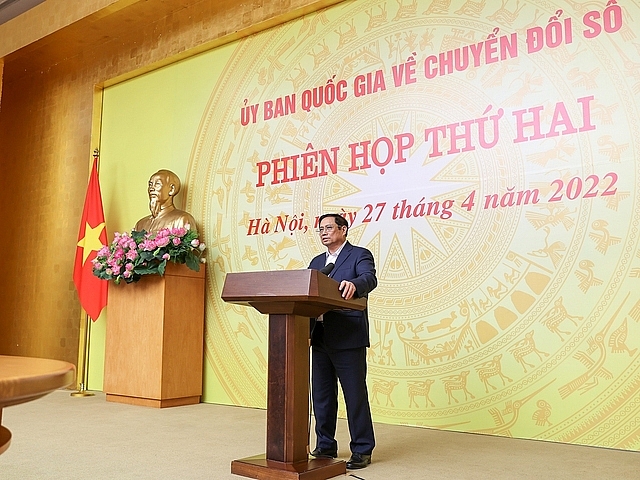 Thủ tướng cho rằng, thời gian qua, nhận thức tầm quan trọng về chuyển đổi số của các cấp, các ngành, các địa phương có chuyển biến - Ảnh: VGP/Nhật Bắc