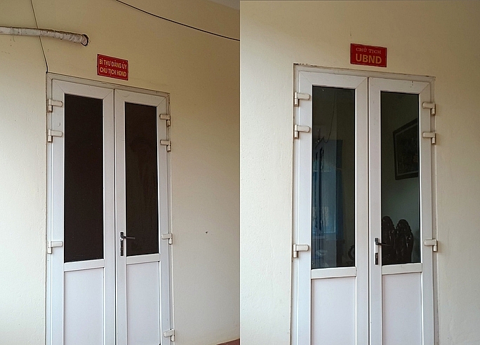 Phòng Bí thư, Chủ tịch xã đóng cửa đi du lịch vào ngày làm việc bình thường