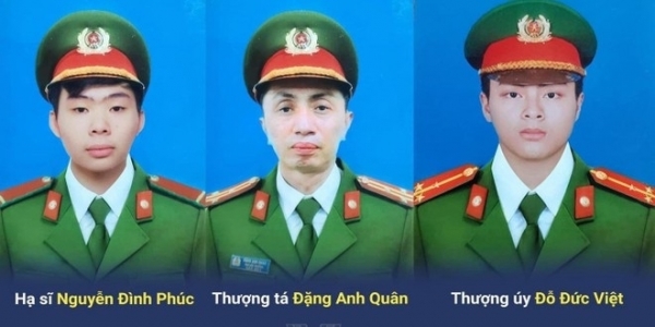 Cấp Bằng "Tổ quốc ghi công" cho 3 liệt sĩ hy sinh khi thực hiện nhiệm vụ chữa cháy tại phường Quan Hoa