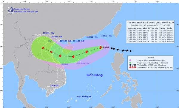 Bão số 6 (bão Nesat) khả năng mạnh thêm