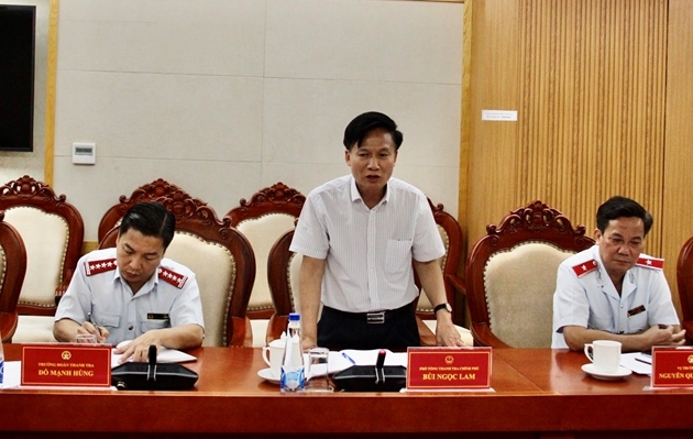 Phó Tổng Thanh tra Chính phủ Bùi Ngọc Lam phát biểu chỉ đạo tại buổi công bố quyết định thanh tra