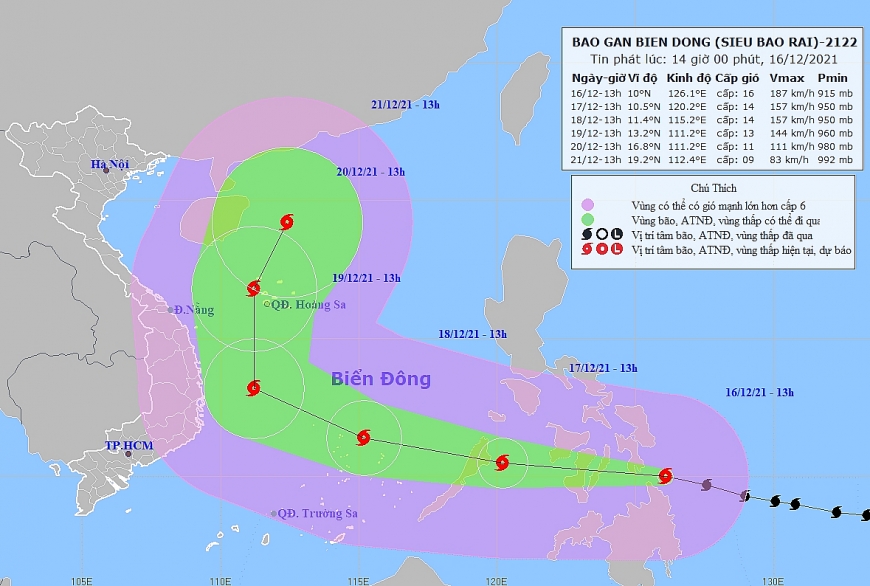 Chủ động ứng phó bão RAI, hạn chế thiệt hại về người, tài sản của nhân dân