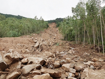 Sạt lở nghiêm trọng tại núi Cấm, Bình Định ban bố tình huống khẩn cấp