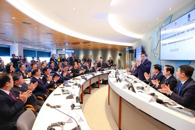 Thủ tướng Phạm Minh Chính dự Diễn đàn Doanh nghiệp Việt Nam – Hà Lan do Bộ Kế hoạch và Đầu tư, Đại sứ quán Việt Nam tại Hà Lan, Bộ Ngoại giao Hà Lan phối hợp tổ chức - Ảnh: VGP/Nhật Bắc
