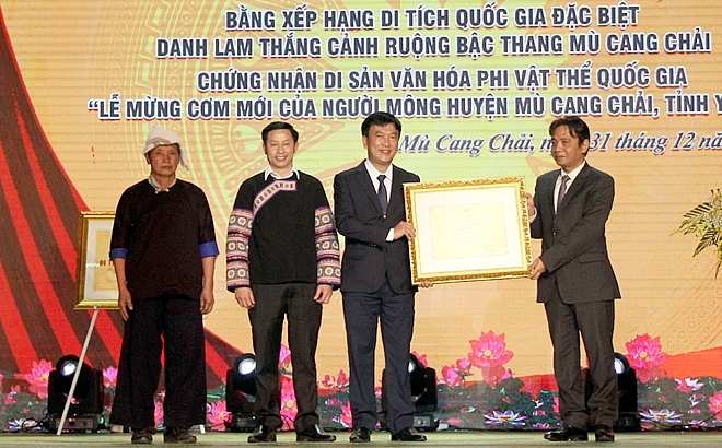 Ruộng bậc thang Mù Cang Chải nhận Bằng xếp hạng Di tích Quốc gia đặc biệt