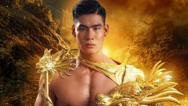 Đại diện Việt Nam thi 'Mister Global 2022' khoe hình thể săn chắc trong trang phục dân tộc