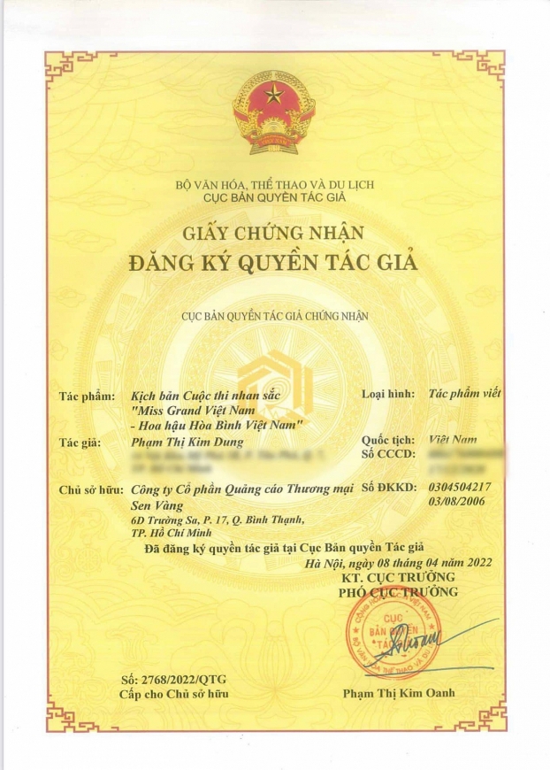 Chủ tịch Miss Grand Vietnam phản hồi về tranh chấp tên gọi cuộc thi “Hoa hậu Hoà bình Việt Nam”