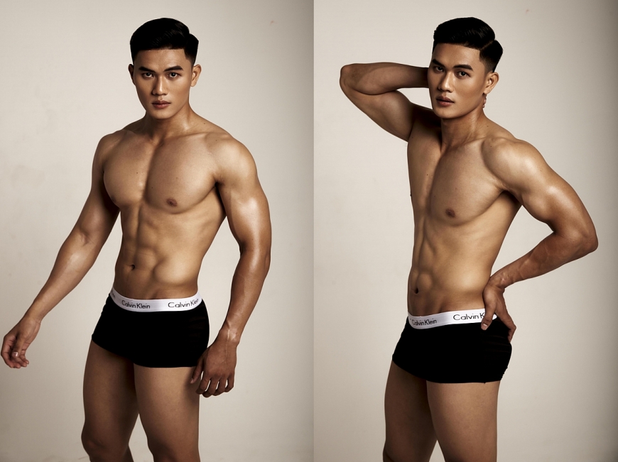 Hữu Anh khoe hình thể vạm vỡ tại 'Nam vương Thế giới 2022'