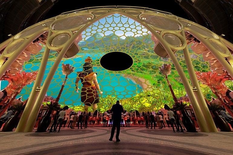 Trước đó tại Dubai, BTC cũng đã có màn tổng duyệt với phần trình chiếu đặc sắc phim Con rồng cháu tiên bao trùm toàn bộ Quảng trường AL WASL.