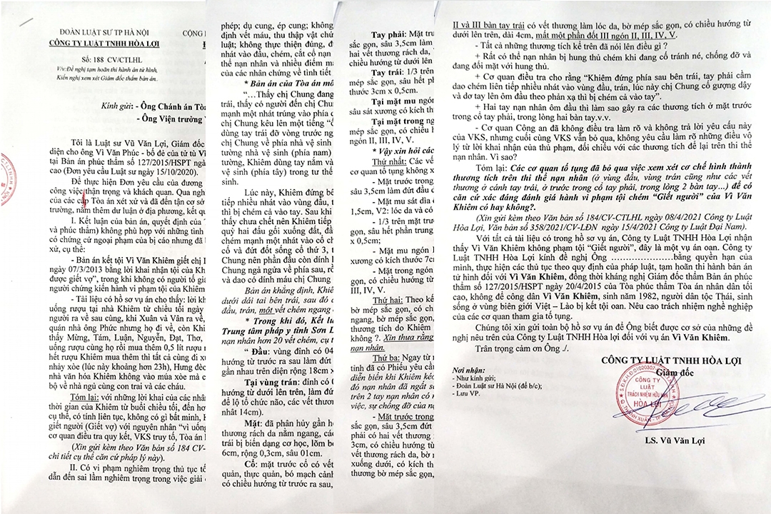 Văn bản số 188 CV/CTLHL của Công ty luật TNHH Hòa Lợi