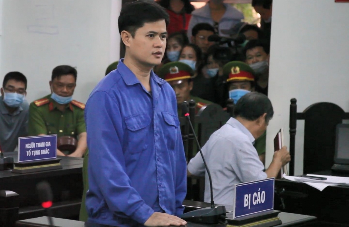 Bị cáo Lê Quang Huy Phương tại phiên tòa sơ thẩm