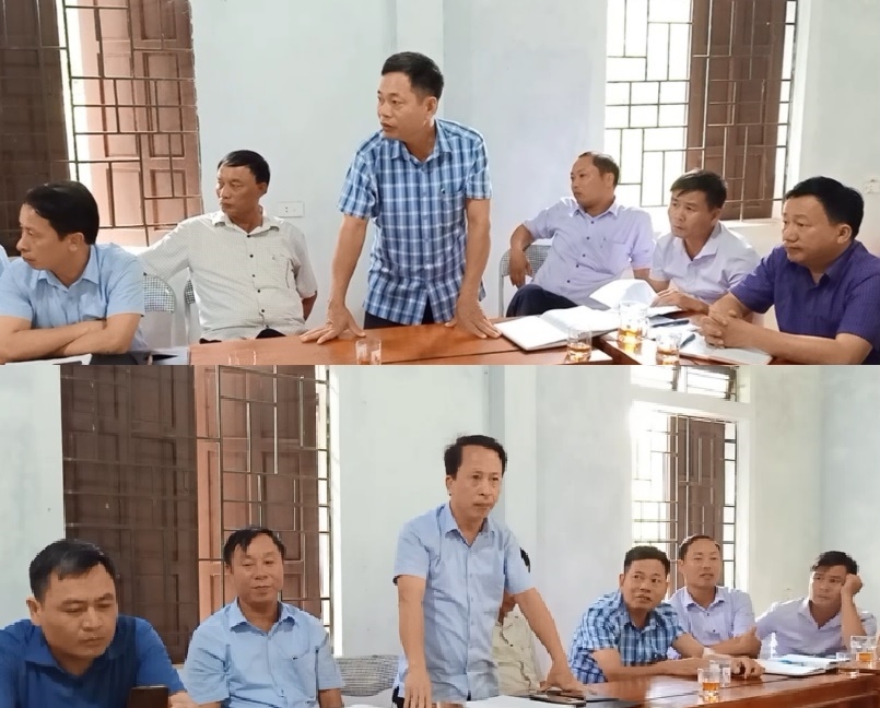 Ông Nguyễn Xuân Hán, nguyên cán bộ địa chính xã Thượng Lộc (ảnh trên); ông Trần Đình Việt, nguyên Phó Hạt kiểm lâm, nay là Trưởng phòng Tài nguyên và Môi trường huyện Can Lộc, phát biểu thừa nhận đất rừng Tổ kinh tế được giao về địa phương quản lí đúng ranh giới được giao năm 1995