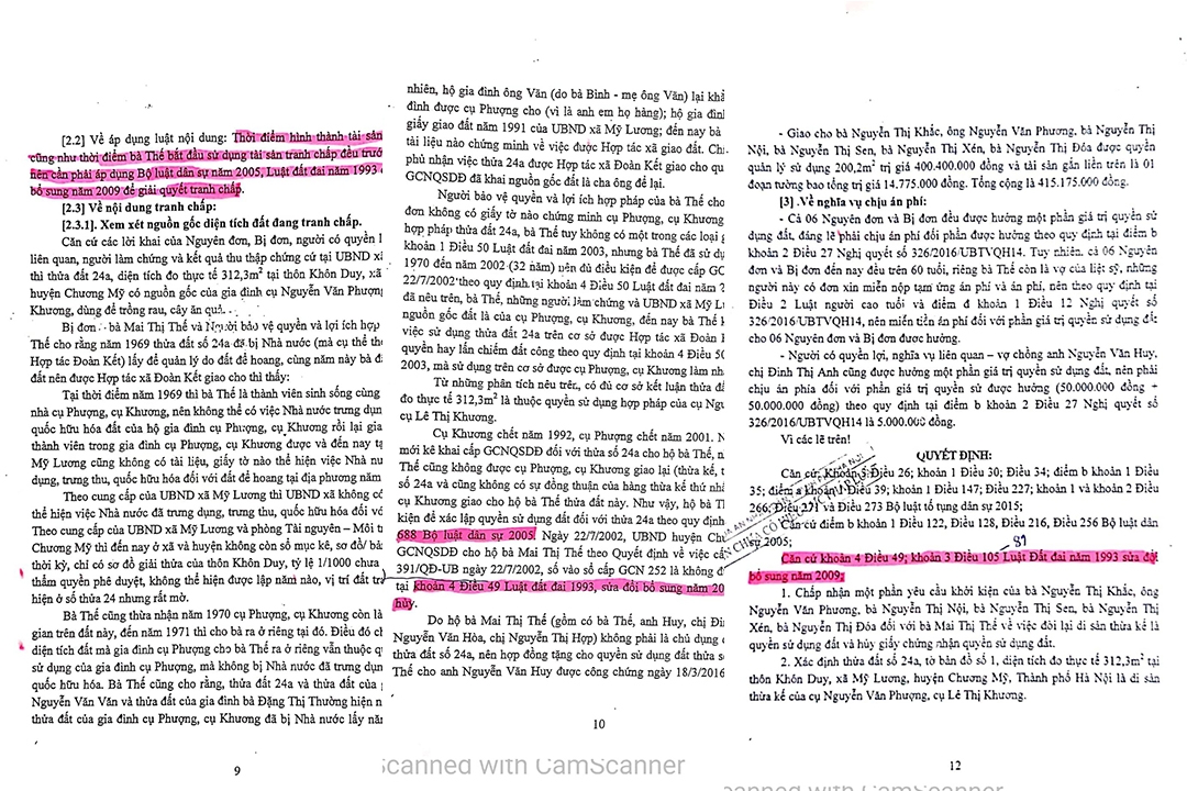 Bản án số 70/2020/DS-ST nhiều chỗ xác định căn cứ Luật Đất đai năm 1993 sửa đổi bổ sung năm 2009!?  
