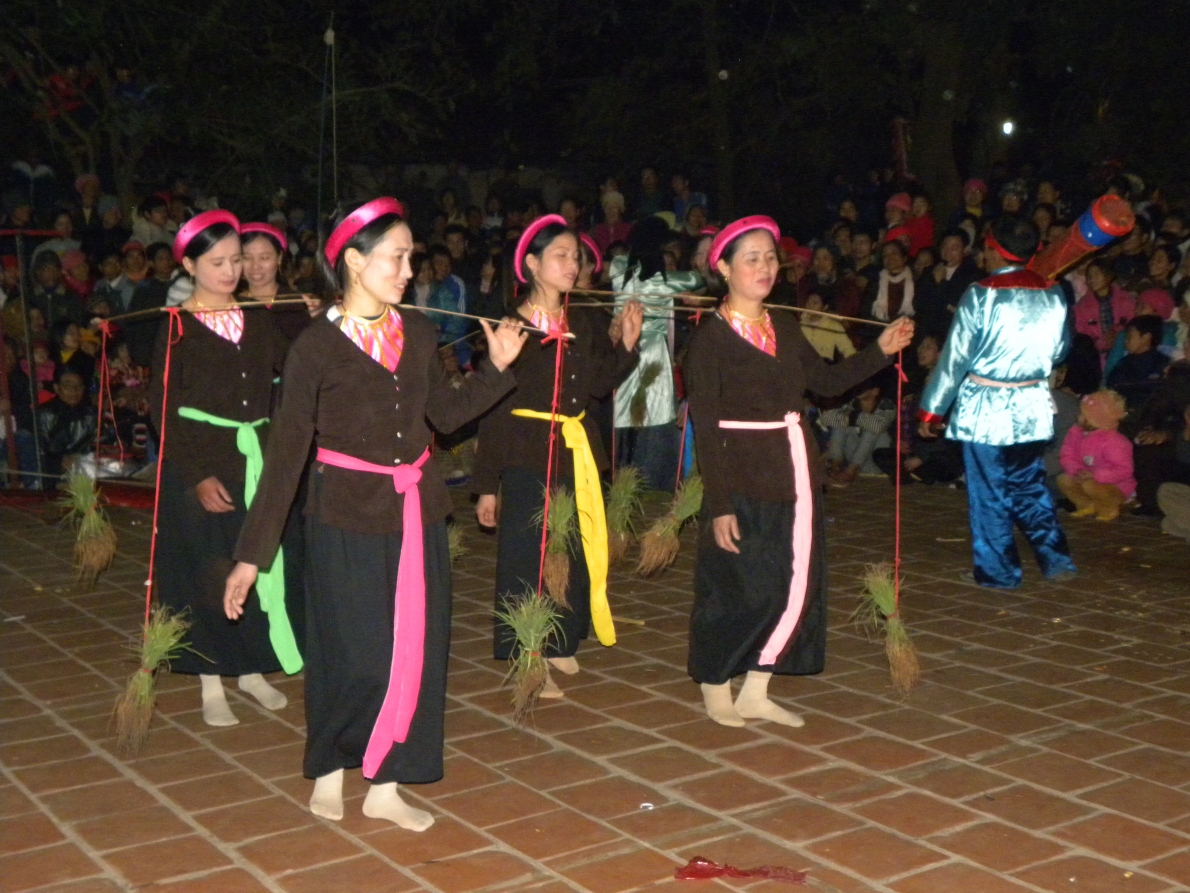 Màn Cấy lúa trong trò “Tứ dân chi nghiệp)