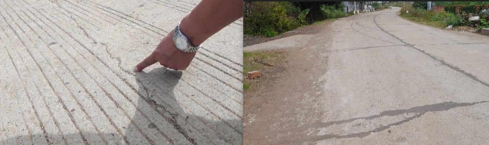 Xã Hòa Phú, TP Buôn Ma Thuột, Đắk Lắk: Đường bê tông 14 tỷ vừa làm xong đã nứt xé, bong mặt.