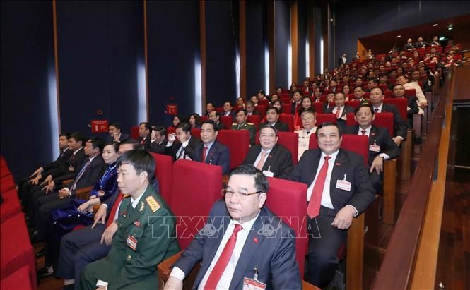 Đoàn đại biểu Đảng bộ tỉnh Quảng Nam tại Đại hội. Ảnh: TTXVN