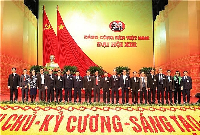 Đoàn đại biểu Đảng bộ Khối Doanh nghiệp Trung ương dự Đại hội. Ảnh: TTXVN