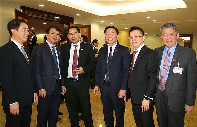 Các đồng chí Ủy viên Ban Chấp hành Trung ương khóa XIII dự Hội nghị. Ảnh: Dương Giang/TTXVN