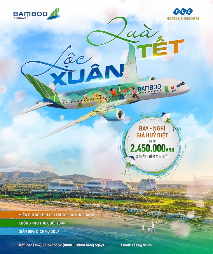 Ảnh 1: Bamboo Airways tung combo bay – nghỉ giá ưu đãi phục vụ hành khách xuyên suốt Tết Nguyên Đán 2022