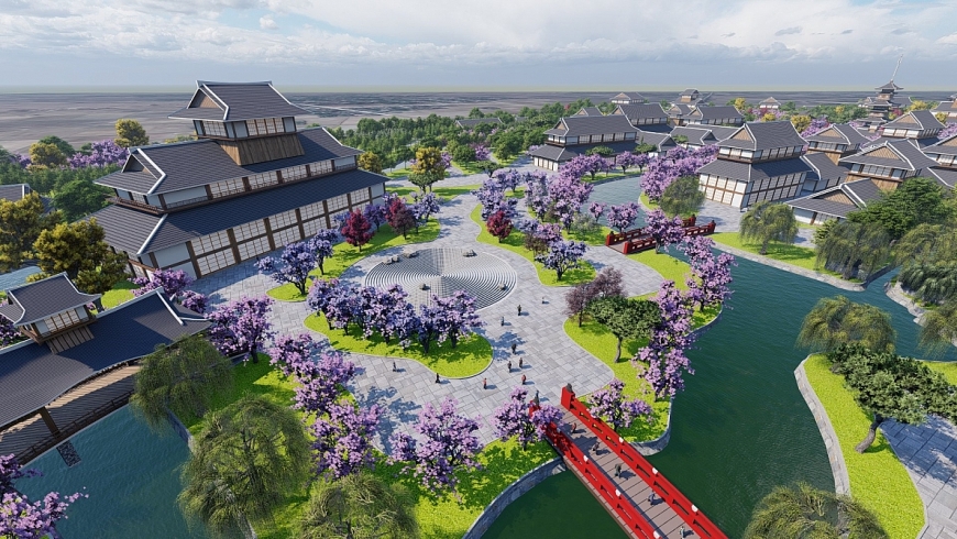 Một quần thể nghỉ dưỡng khoáng nóng quy mô lớn sắp xuất hiện tại Quảng Xương, Thanh Hóa. Ảnh phối cảnh minh họa