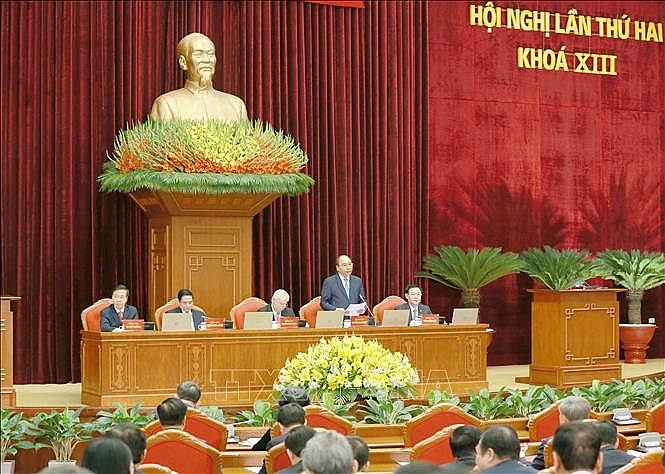 Thủ tướng Chính phủ Nguyễn Xuân Phúc điều hành phiên khai mạc Hội nghị. Ảnh: Phương Hoa/TTXVN
