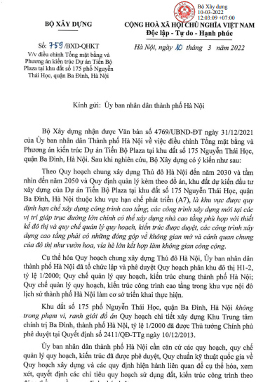 Khu đất 175 Nguyễn Thái Học thuộc khu vực “hạn chế xây dựng công trình cao tầng”