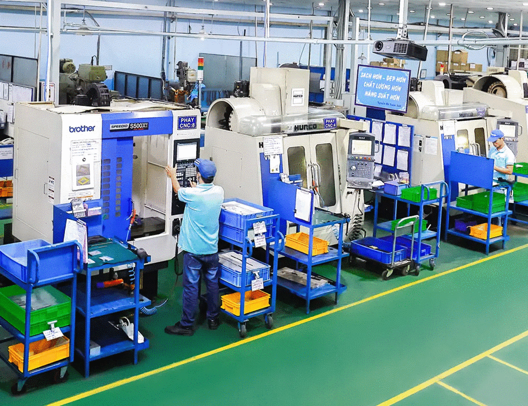 Đổi mới công nghệ giúp nhiều doanh nghiệp nâng cao chất lượng sản phẩm, giảm nhân công, tăng doanh thu. Ảnh: Công ty cơ khí Bách Tùng